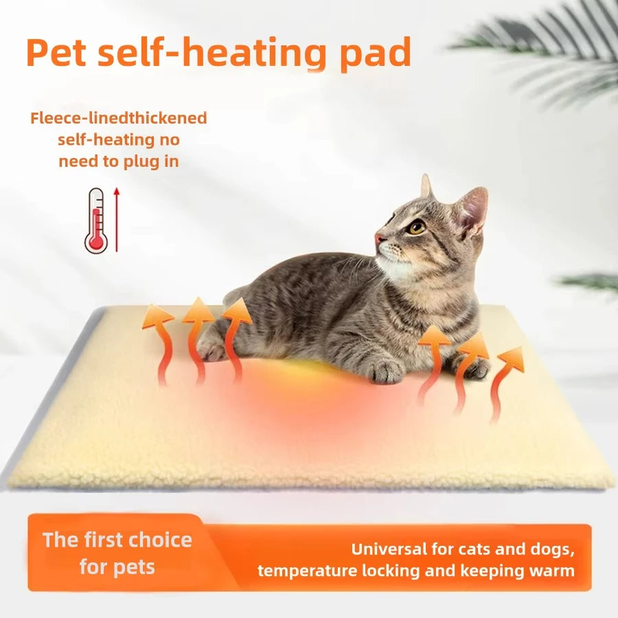 Self Warming Cat Bed With Claw Print Pattern For Indoor Pets