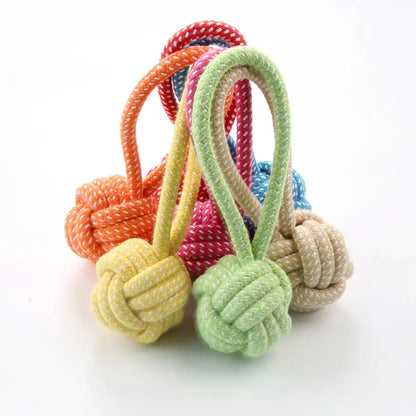 Dog Rope Toy - Cotton Chew Ball for Teeth Cleaning and Tug of War