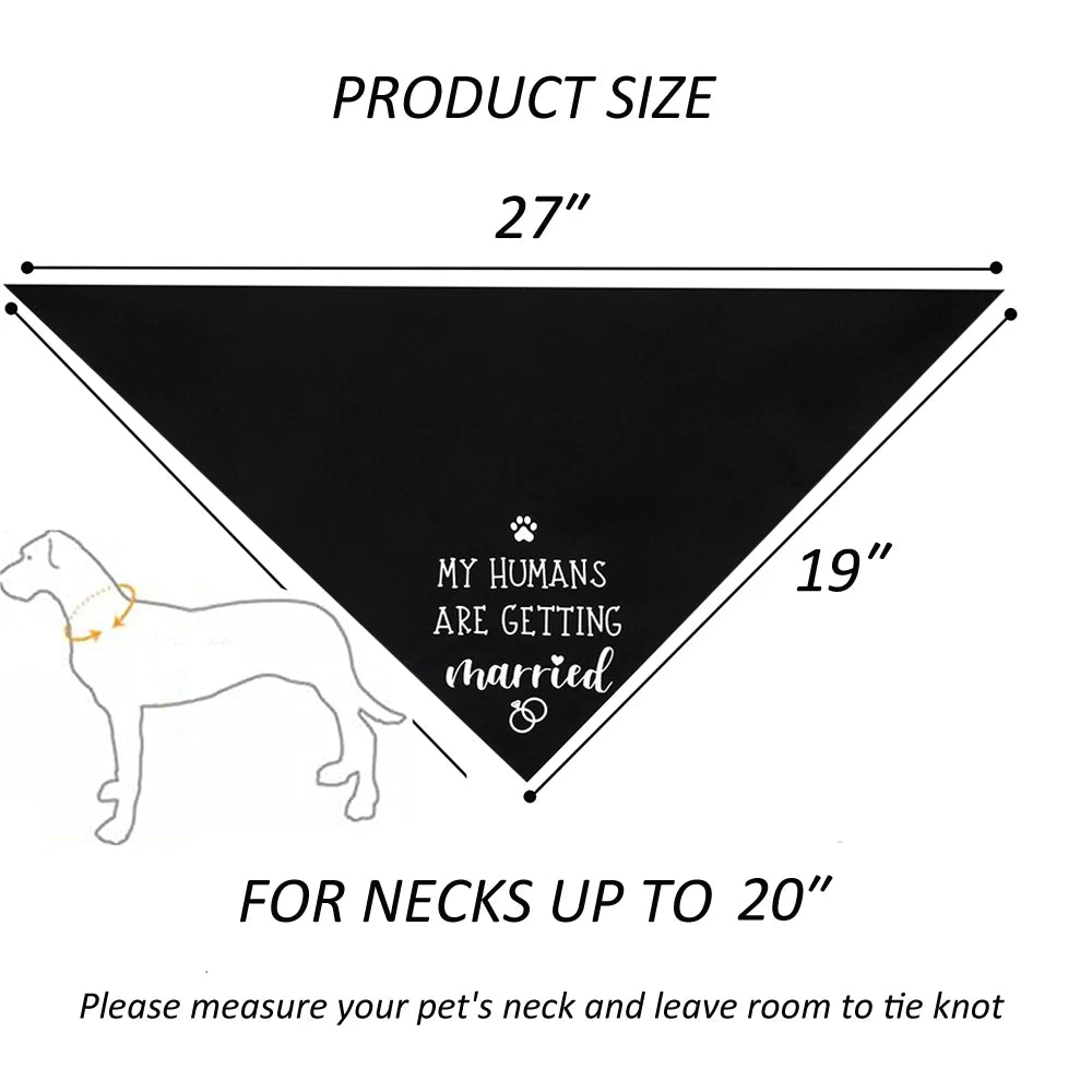 Dog Wedding Bandana She Said Yes Engagement Announcement Pet Scarf