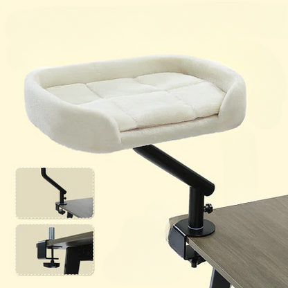 Cat Desk Bed 360° Rotatable Stand For Indoor Cats Adjustable
