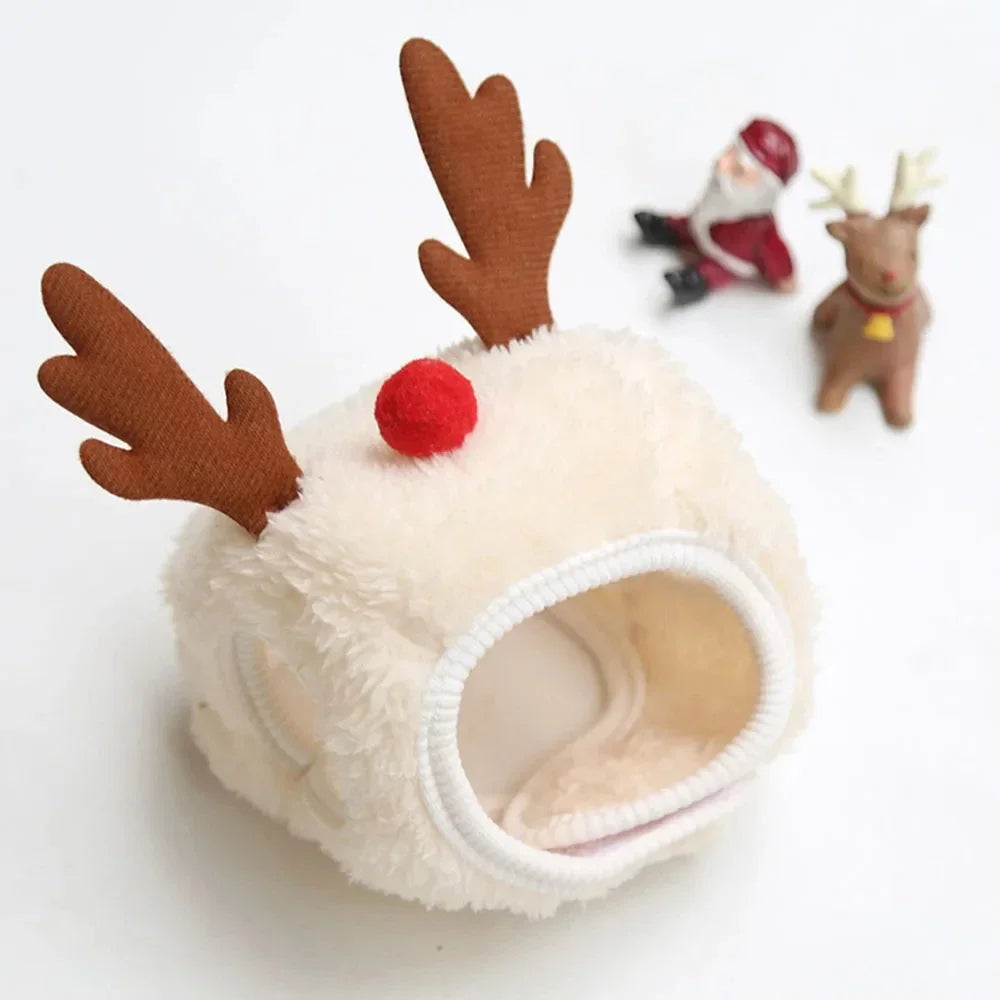 Christmas Pet Costume Santa Hat with Bandana Set for Cats Dogs