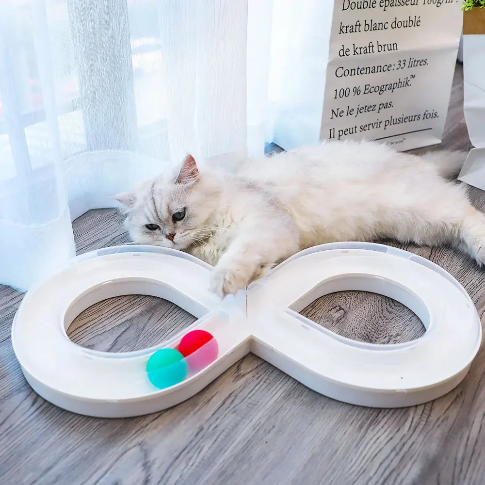 Interactive Cat Turntable Toy Set With Tunnel And Teasing Stick
