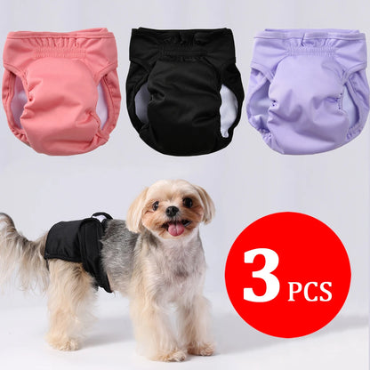 Washable Female Dog Diapers - Adjustable Reusable Pet Pants
