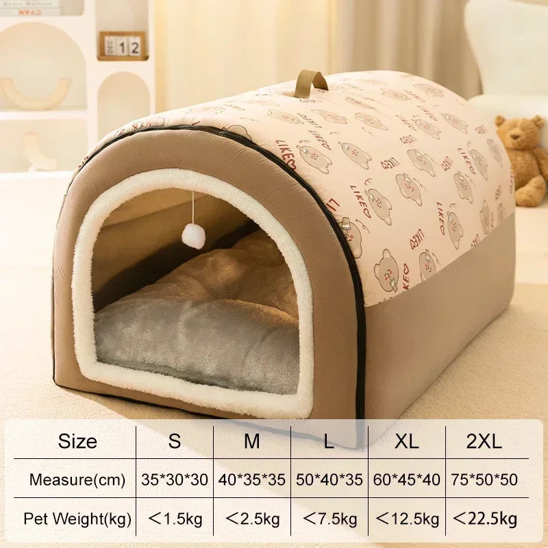 Removable Pet Dog Bed Cozy Nest For Small Medium Dogs Winter Warm