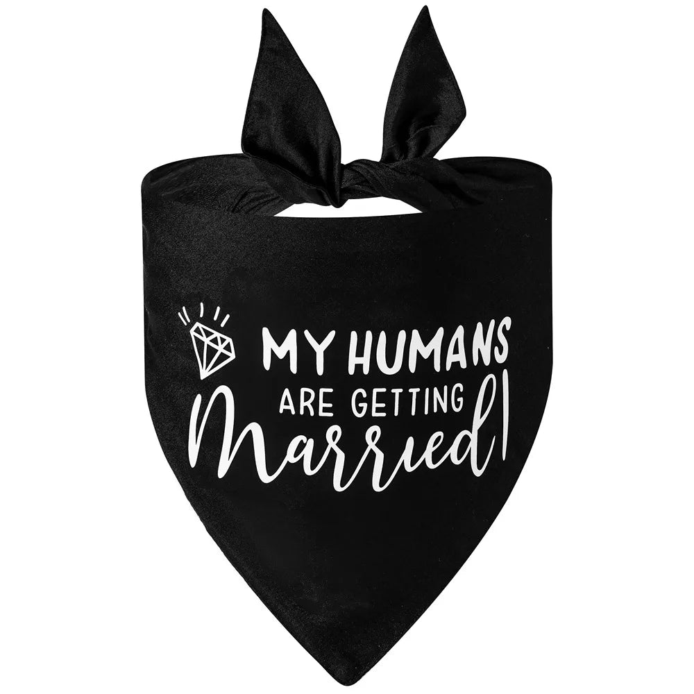Dog Wedding Bandana She Said Yes Engagement Announcement Pet Scarf