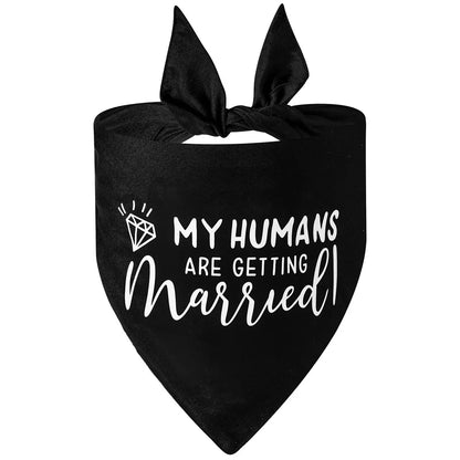 Dog Wedding Bandana She Said Yes Engagement Announcement Pet Scarf