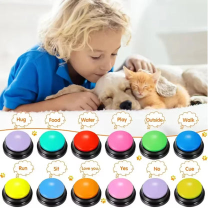Interactive Dog Toys With Recordable Talking Buttons For Pet Training