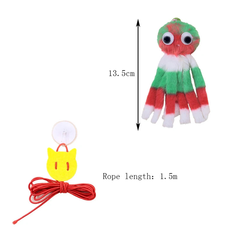 Interactive Cat Octopus Toy - Hanging Plush Kitten Entertainment