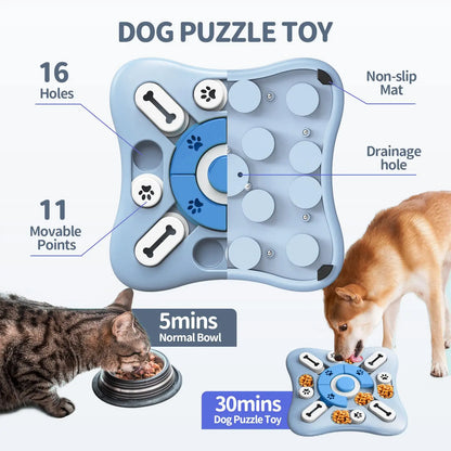 Dog Slow Feeder Interactive Puzzle Toy IQ Training Bowl