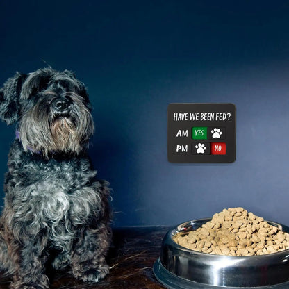 Dog Fed Sign Magnetic Pet Feeding Chart for Kitchen Door Wall