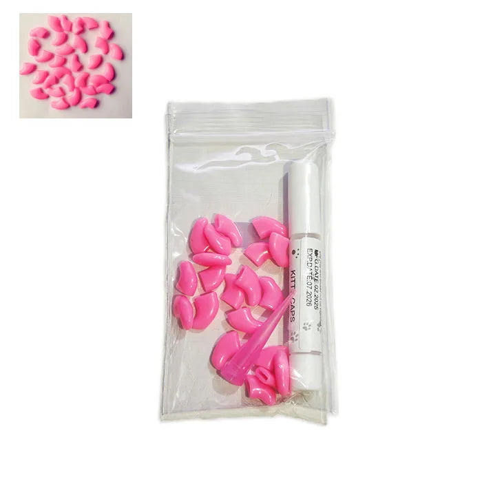 Cat Nail Caps Soft Paws Protector Covers With Adhesive Glue (60 pieces)