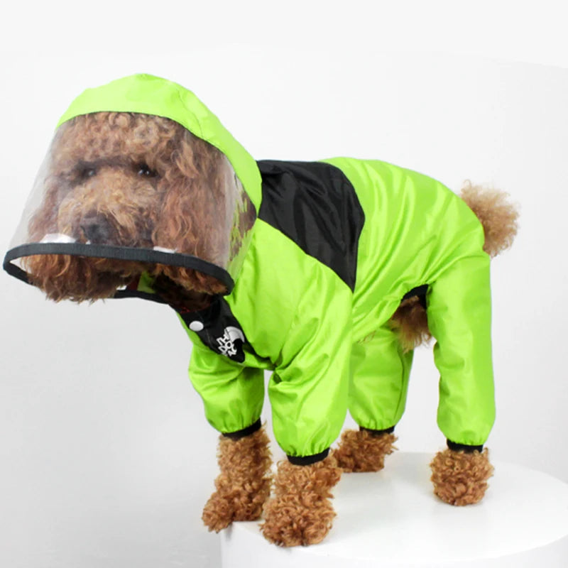 Pet Dog Raincoat Waterproof Jacket - The Dog Face Design