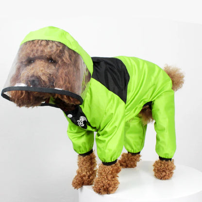 Pet Dog Raincoat Waterproof Jacket - The Dog Face Design
