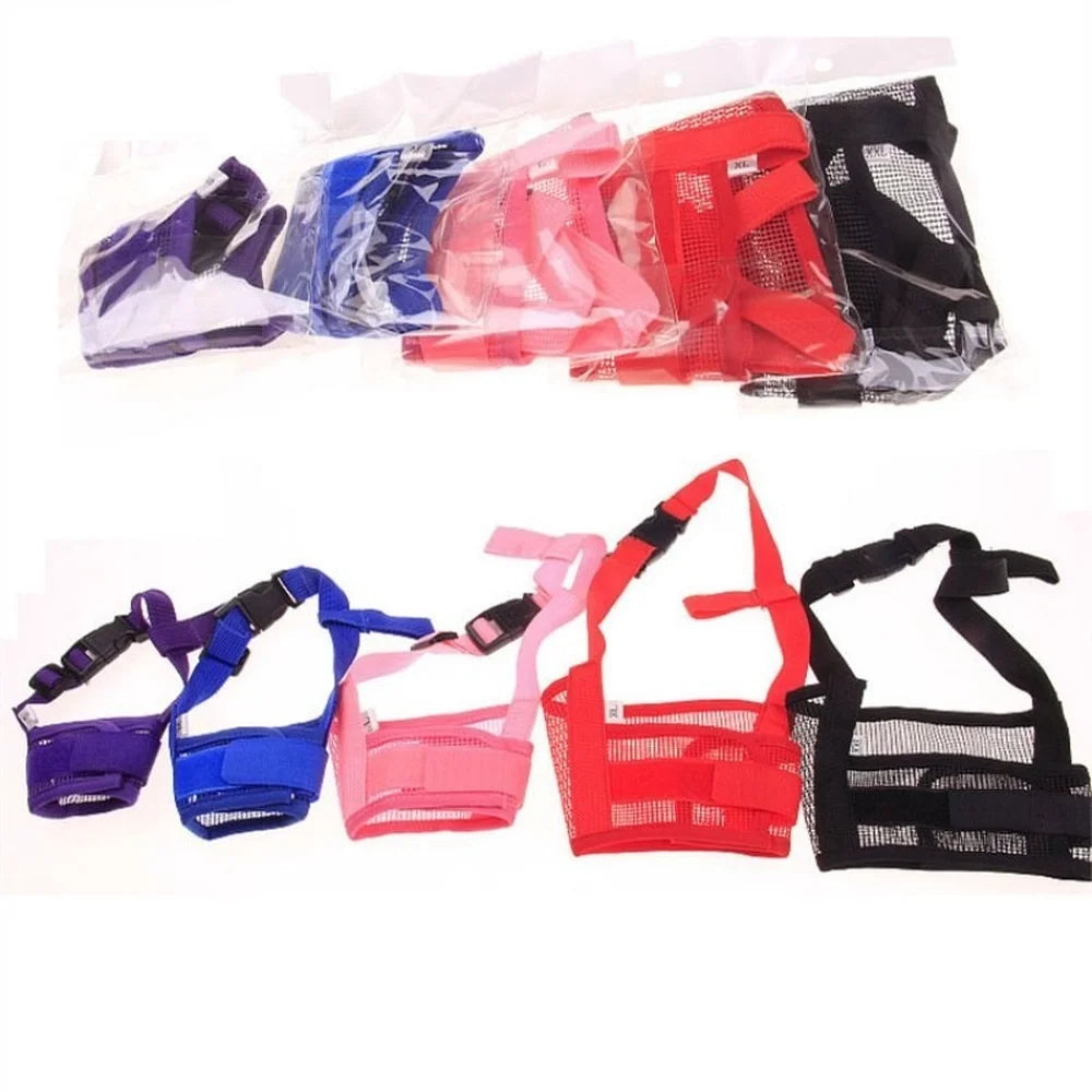 Anti Barking Dog Muzzle - Adjustable Mesh Breathable Pet Muzzle