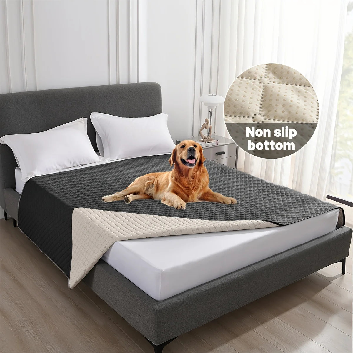 Waterproof Dog Bed Cover - Anti-Leak Pet Blanket For Furniture
