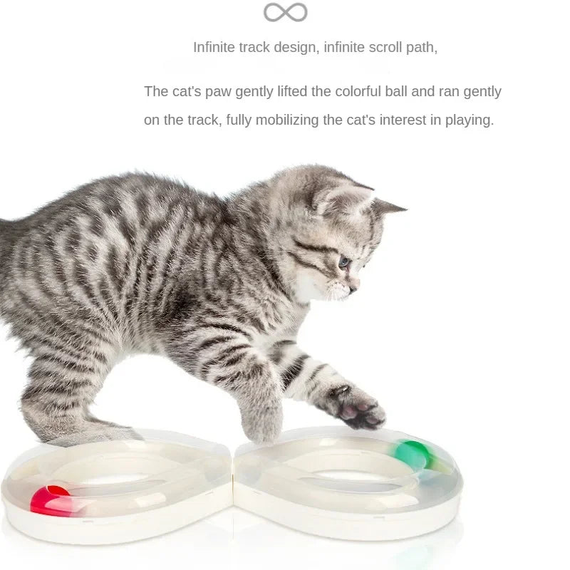 Interactive Cat Turntable Toy Set With Tunnel And Teasing Stick
