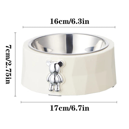 Premium Stainless Steel Pet Bowl With Anti-Slip Base For Dogs Cats