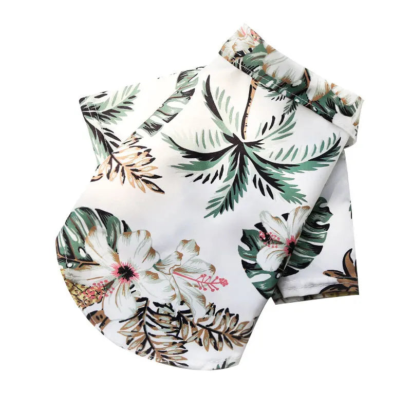 Hawaiian Dog Shirt Summer Beach Clothing For Small Medium Dogs