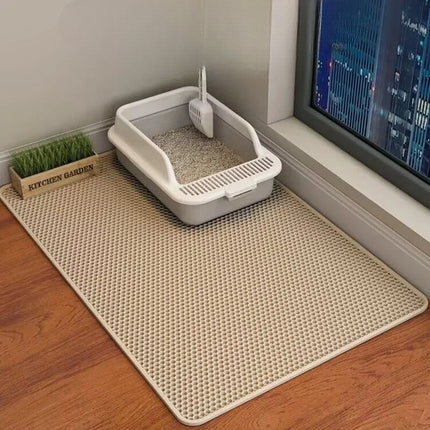 Cat Litter Mat 2-Layer Premium Sand Trapping Waterproof Pet Floor