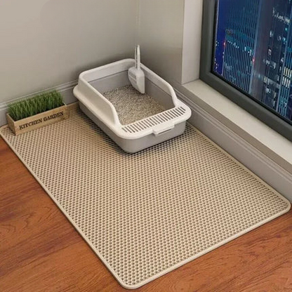 Cat Litter Mat 2-Layer Premium Sand Trapping Waterproof Pet Floor