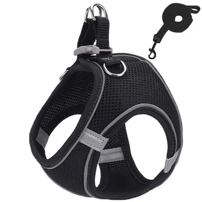 Cat Harness Reflective Pet Leash Set Adjustable For Small Dogs