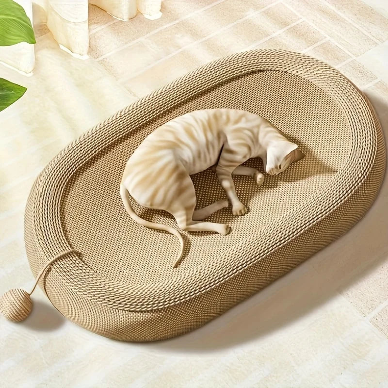Universal Cat Scratching Board Bed With Sisal Rope Multi-Function Toy