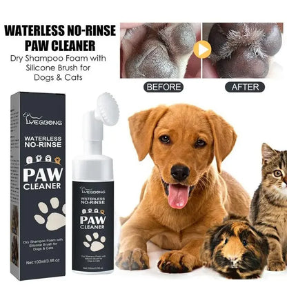 Paw Cleaner Foam - Waterless Dog Cat Pet Shampoo With Brush
