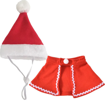 Pet Christmas Cloak Set For Dogs And Cats Holiday Costume