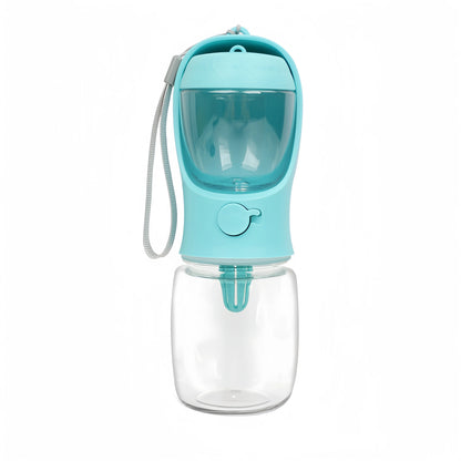Portable Pet Water Bottle With Food Dispenser For Dogs And Cats