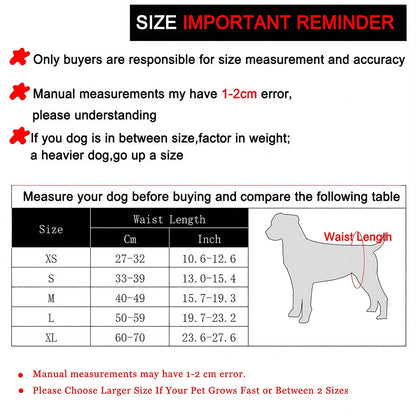 Washable Female Dog Diapers - Adjustable Reusable Pet Pants