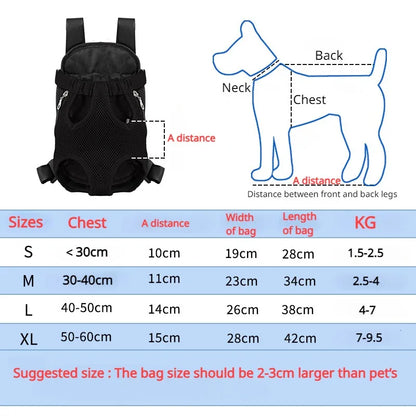 Double Shoulder Breathable Pet Carrier Backpack for Small Dogs