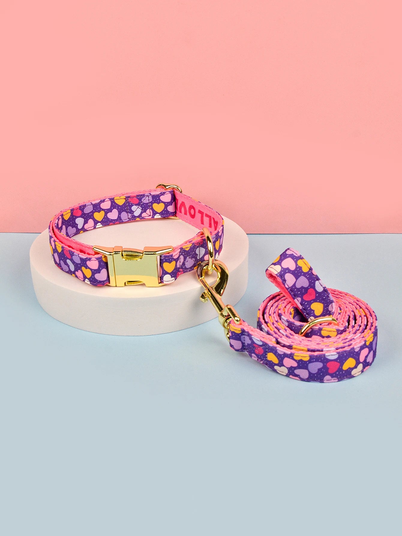 Luxury Colorful Dog Collar And Leash Set For Small Medium Large Dogs
