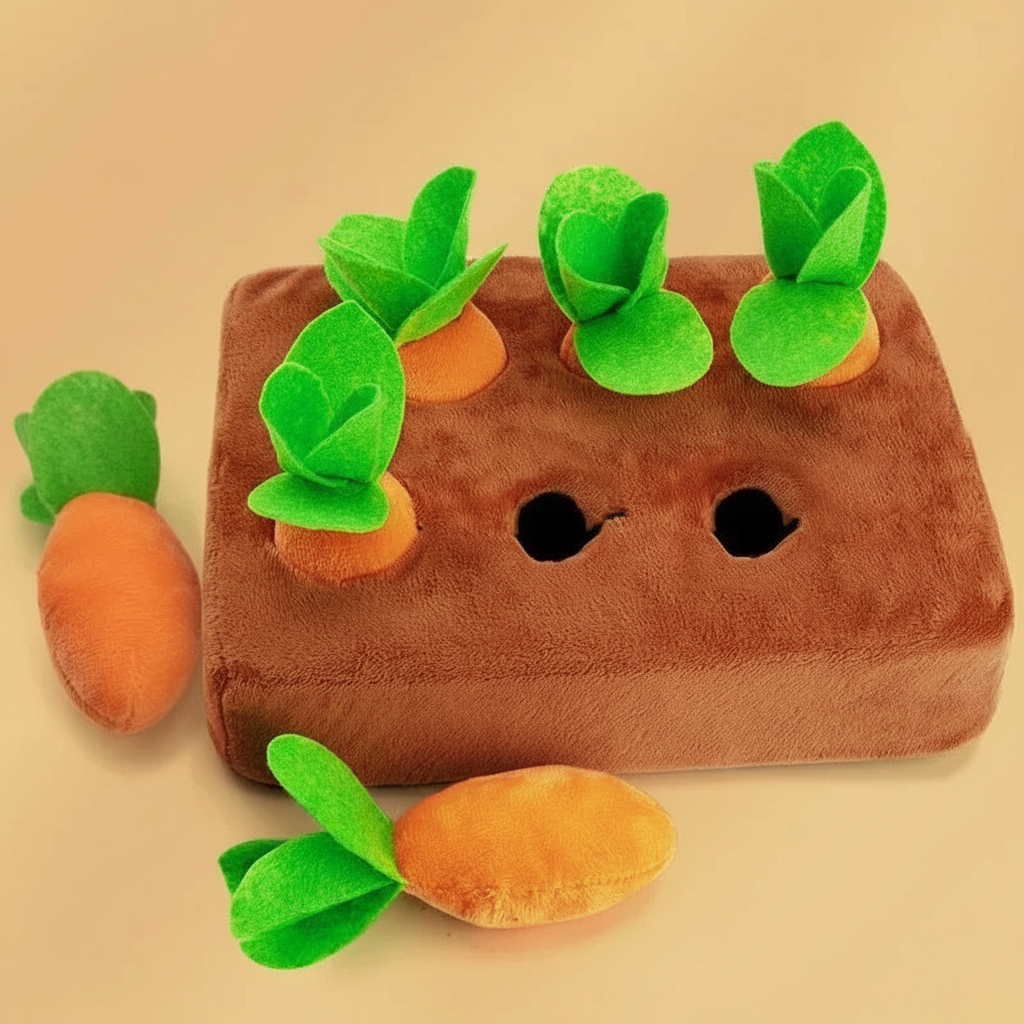 Dog Snuffle Mat Interactive Carrot Plush Toy For Pet Training