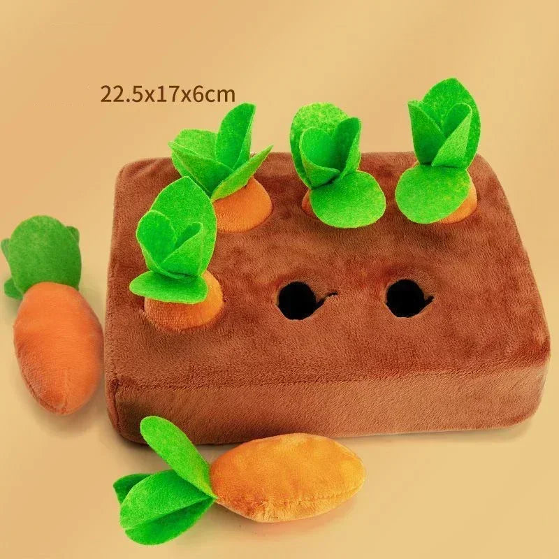 Dog Snuffle Mat Interactive Carrot Plush Toy For Pet Training