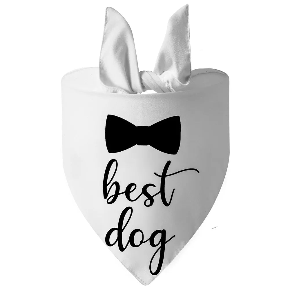 Dog Wedding Bandana She Said Yes Engagement Announcement Pet Scarf