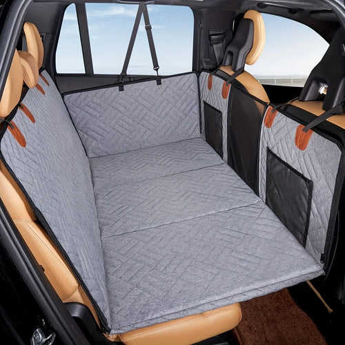 Waterproof Dog Car Seat Cover - Hammock Style Pet Back Seat Protector