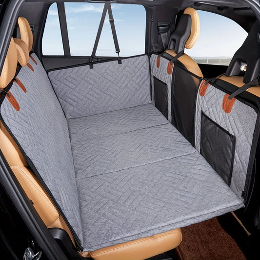 Waterproof Dog Car Seat Cover - Hammock Style Pet Back Seat Protector