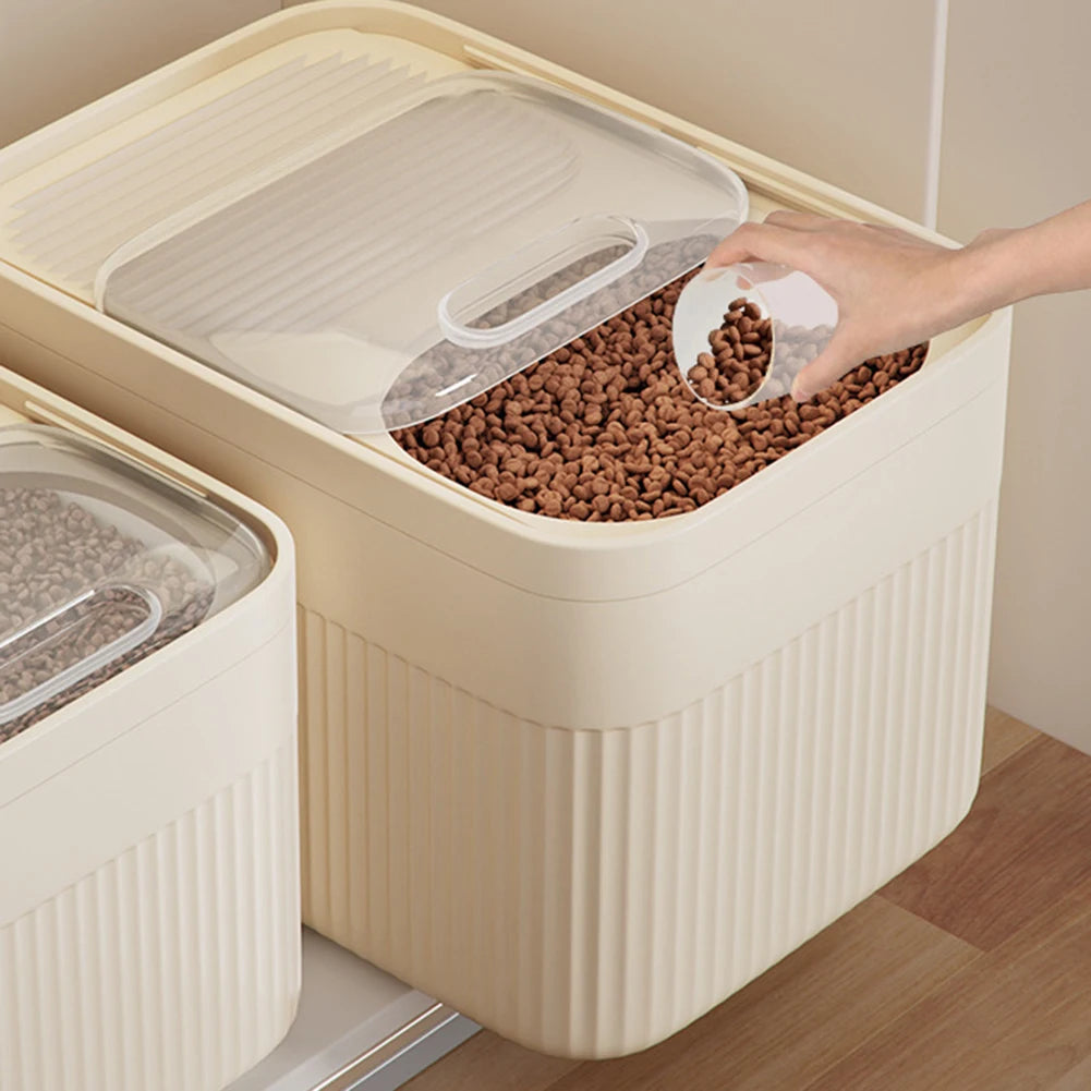 Dog Food Storage Container - Large Capacity Pet Food Bin 5/10/15L