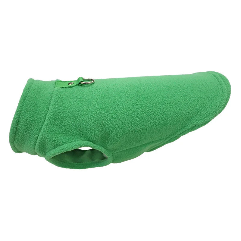 Warm Fleece Dog Jacket Vest With D-Ring For Small Dogs And Cats