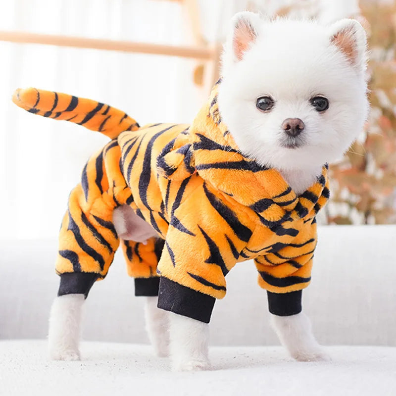 Soft Warm Fleece Dog Jumpsuits For Small Dogs Winter Clothing