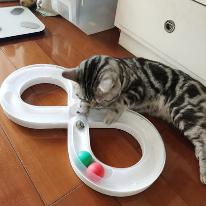 Interactive Cat Turntable Toy Set With Tunnel And Teasing Stick