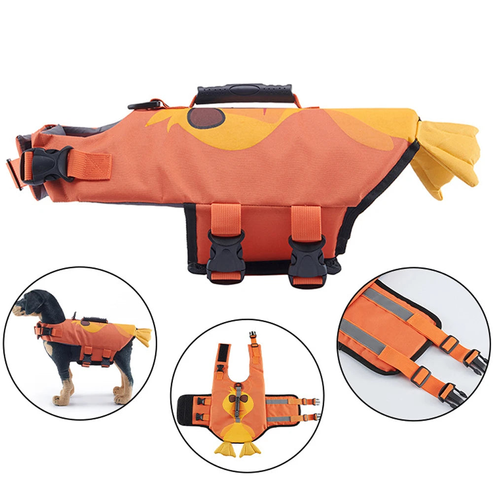 Dog Life Jacket Swimming Safety Vest for Small Medium Large Dogs