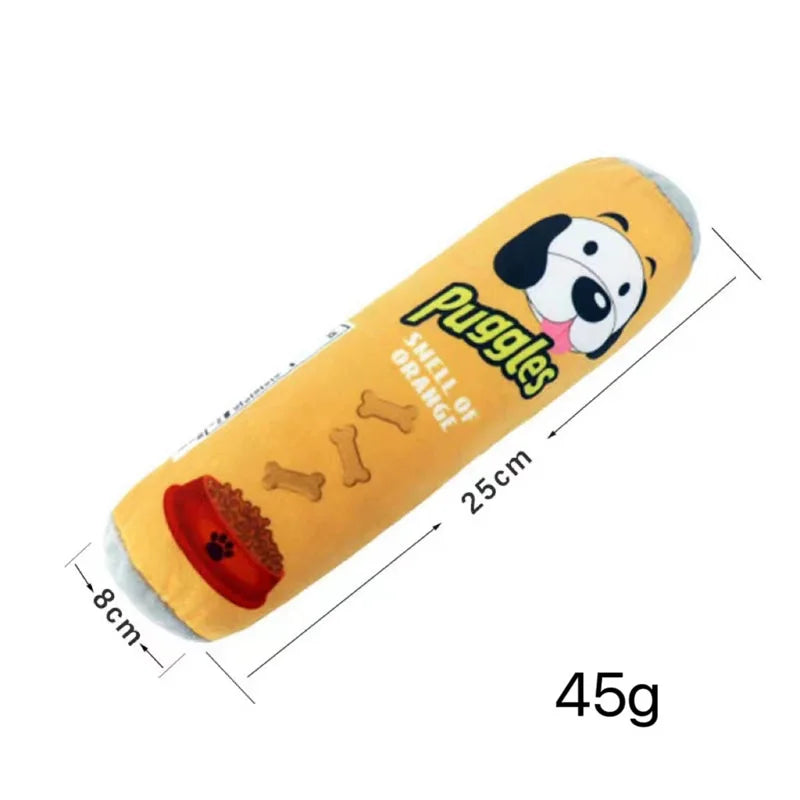 Stuffed Dog Squeaker Toy - Plush Interactive Chew Toy For Small Dogs
