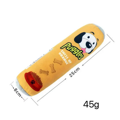 Stuffed Dog Squeaker Toy - Plush Interactive Chew Toy For Small Dogs