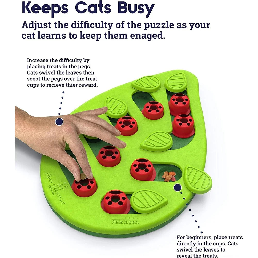 Interactive Cat Treat Puzzle Toy - Stimulating Food Dispenser