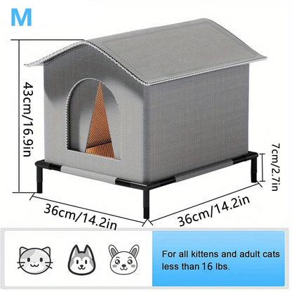 Waterproof Cat House Winter Shelter For Outdoor Cats Small Dogs