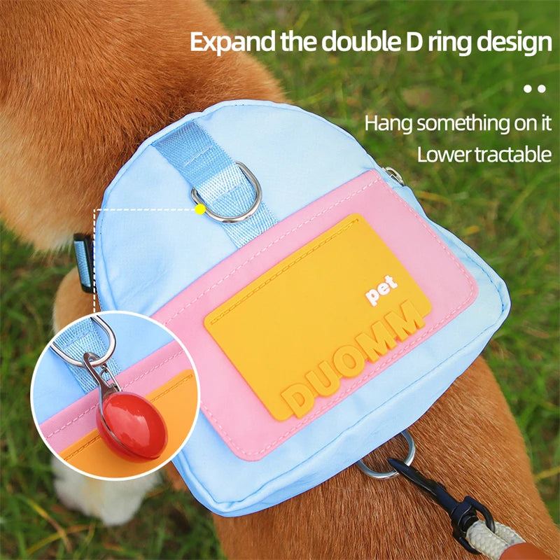 Waterproof Pet Backpack For Dogs With Harness - Outdoor Travel