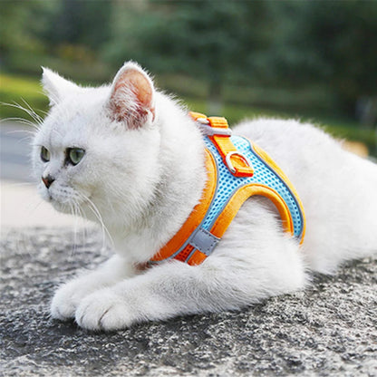 Cat Harness Reflective Pet Leash Set Adjustable For Small Dogs