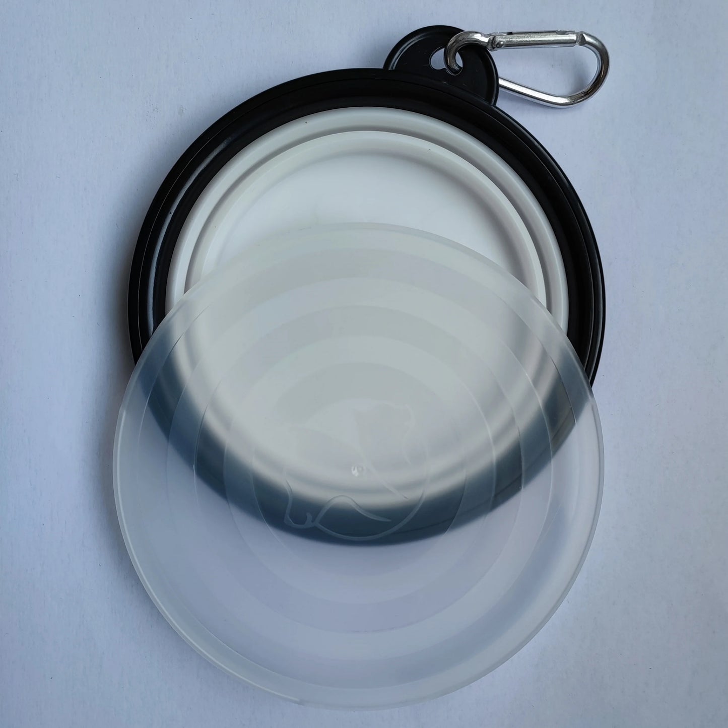 Foldable Silicone Travel Dog Bowl With Hooks For Outdoor Adventures