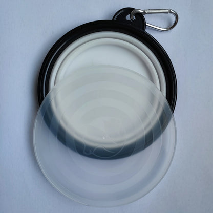 Foldable Silicone Travel Dog Bowl With Hooks For Outdoor Adventures